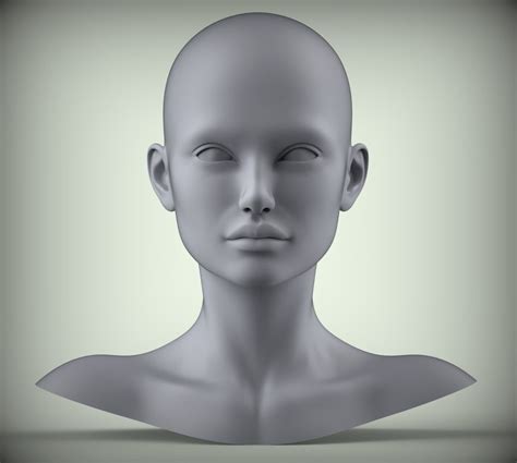 3d model 18 3d head face female character women teenager portrait doll 3d vr ar low poly