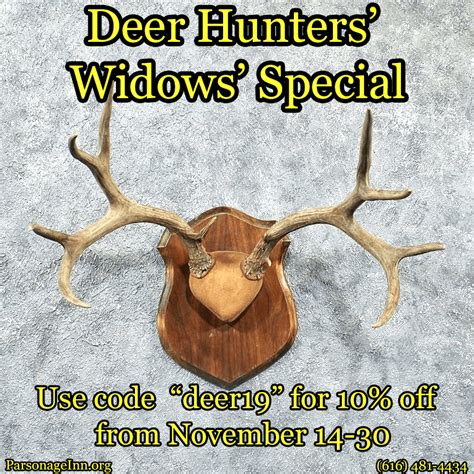 Deer Hunters Widows Special The Parsonage Inn