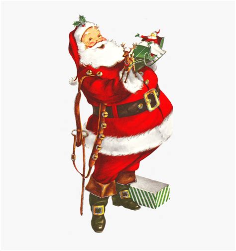 Illustrations Of Vintage Santa Hd Png Download Kindpng