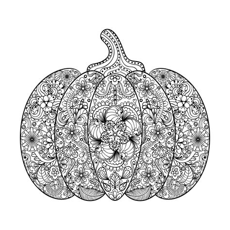 Halloween complex pumpkin with flowers and leaves - Halloween Adult