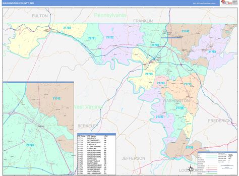 Montgomery County Md Wall Map Color Cast Style By Mar