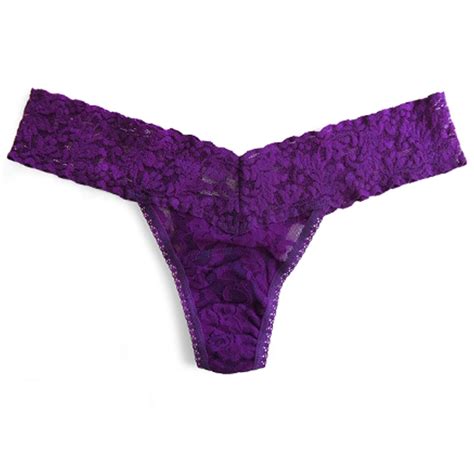 Hanky Panky Low Rise Thong Purple Velvet Panties Underwear Uk