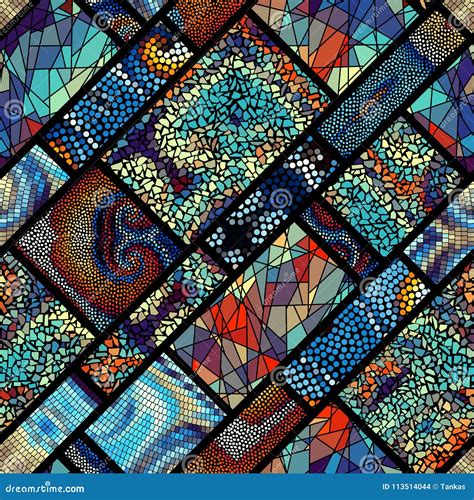 Seamless Mosaic Pattern Stock Vector Illustration Of Ornamental