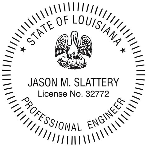 The louisiana department of children and family services (dcfs) provides the following programs through a separate café customer portal: LOUISIANA Professional Engineer Stamp - Winmark Stamp ...