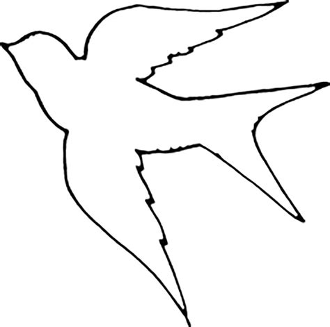 Competitive Bird Outline Template Popular The Contours Of Birds Free