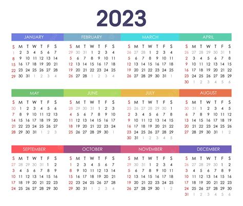 Colorido Calendario 2023 2909091 Vector En Vecteezy Rezfoods Resep