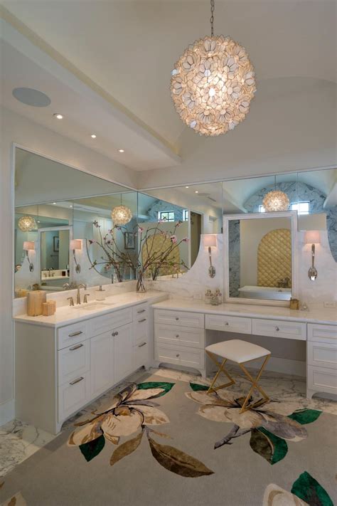 84 charlotte double sink vanity, orig. Chic Master Bathroom With Makeup Vanity | HGTV
