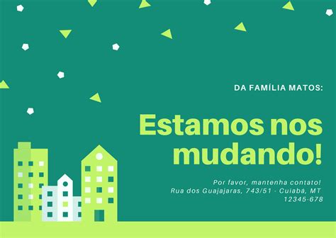 Comunicado De Mudança De Endereço De Festa Infantil