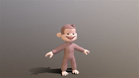 curious george 3d model by rin exe [314203a] sketchfab