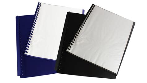 Marbig Display Book A4 Refillable Clearfront 20 Pocket Blue