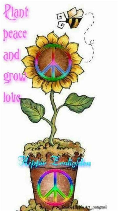 Hippie Zenlighten ☮️ Peace Sign Art Peace Art Hippie Peace
