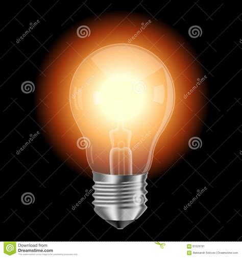 Lamp Illuminated Stock Vector Image 61529791