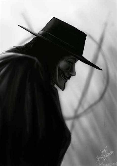 V For Vendetta Fan Art By Kinwii On Deviantart V Comme Vendetta V Pour