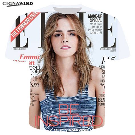 Famous Emma Watson Paparazzi 3d Print Menwomen T Shirts Fashion Harajuku Short Sleeve Funny T