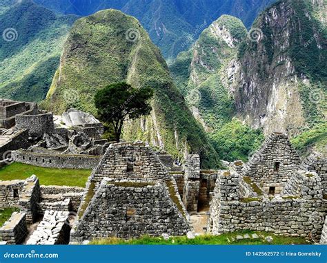 Picturesque View Of The Ruins Of The Ancient Inca City Of Machu Picchu