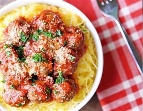 Spaghetti Squash And Meatballs Recipe Sidechef