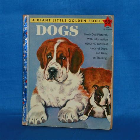 Vintage 1960s Copy Of Dogs A Giant Little Golden Childrens Book