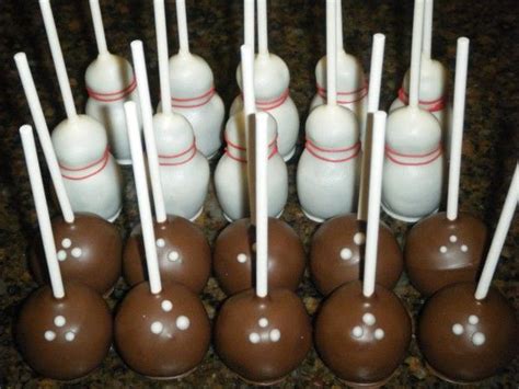 Bowling Ball And Pin Cake Pops Cute Bowling Bowling Party Favors