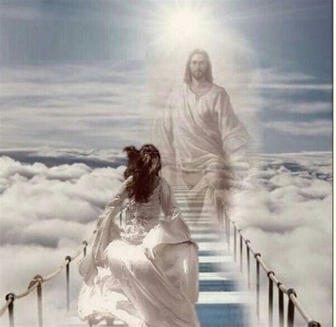 Man Entering Heaven Hugging Jesus