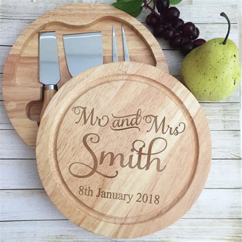 A housewarming gift is a perfect way to show your appreciation for a home. Custom made Cheese Board Wood, Personalised Cheese Board ...
