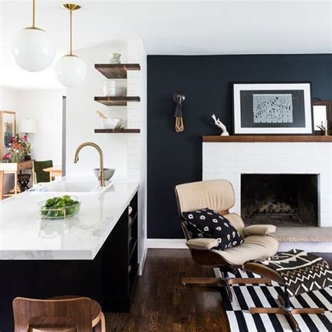 How To Decorate Black Accent Wall