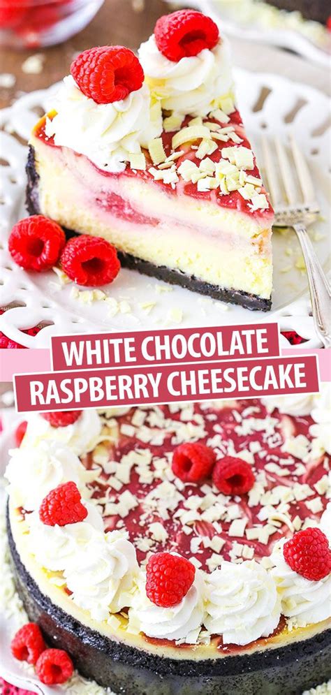 So go grab yourself some raspberry jam and fresh raspberries and have yourself a stunning cake in no time! White Chocolate Raspberry Cheesecake with Cookie Crust | Recipe | Chocolate raspberry cheesecake ...