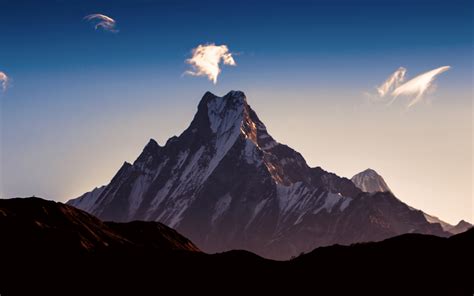 Download Wallpaper 1680x1050 Dawn Sky Himalaya Mountains Peak 16