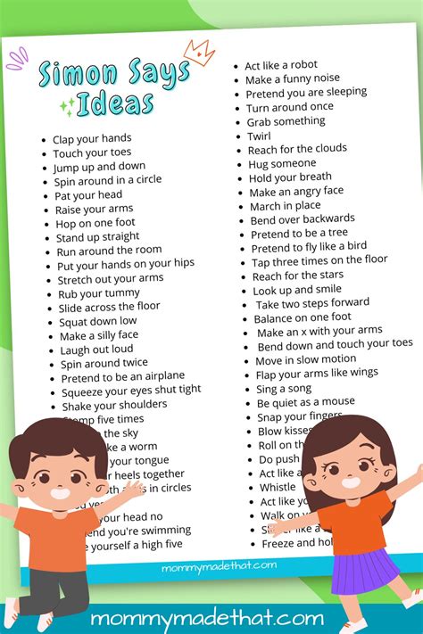 Simon Says Ideas With Free Printable The Best Ideas For 46 Off