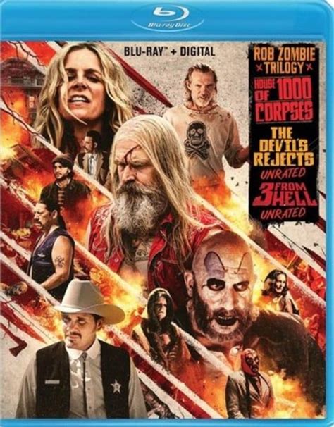 Rob Zombie Trilogy House Of 1000 Corpses The Devils Rejects 3 From Hell Blu Ray 2003