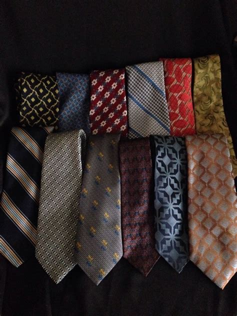 Vintage Mens Neckties Ties Lot Of 12 Wide Thick Fabric 1970s Trevira