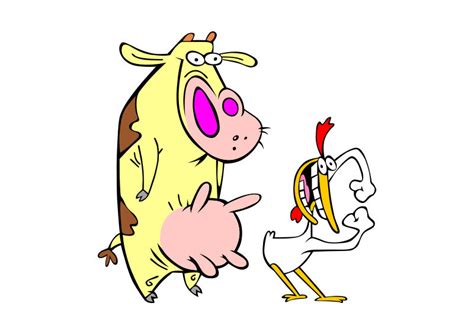 Cow And Chicken Free Vector Superawesomevectors