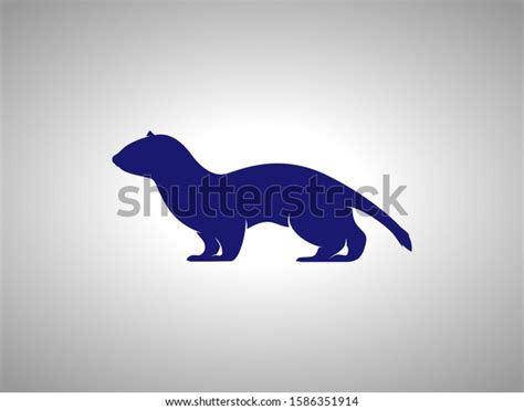 Weasel Silhouette On White Background Isolated Vector De Stock Libre