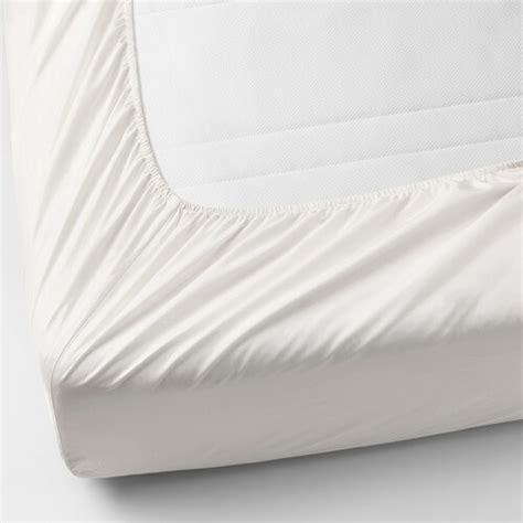 SÖmntuta Fitted Sheet White Queen Ikea