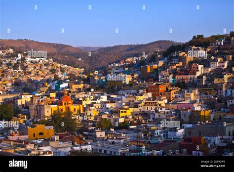 Colorful Houses On The Hillside Of The Cultural City Of Guanajuato In