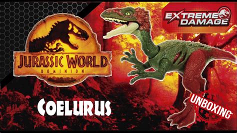 New Coelurus Extreme Damage Jurassic World Dominion Coelurus Daño Extremo Unboxing En