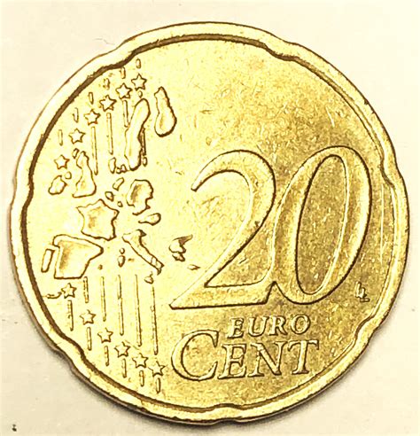 2002 Nordic Gold German Euro 20 Cent With Hamburg J Mint Mark Etsy