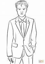 Coloring Pages Robert Pattinson Printable Drawing Edward Paper Cullen Actors Categories sketch template