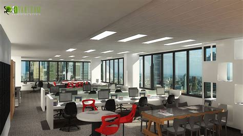 3d Interior Cgi Design Rendering Of Commercial Office