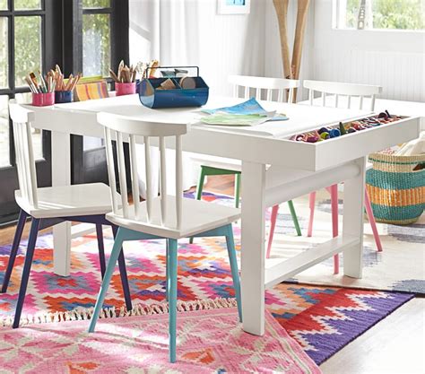 What a reason to join the clean plate club! DIY Geometric Kids Art Table - September Fab Furniture ...