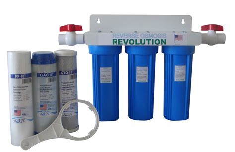 Whole House 3 Stage Water Filtration System 34 Port With 2 Valves And