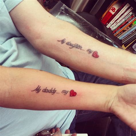 A daughter is always a daddy's princess and is the kind of tattoo that would definitely emit some sparks. 80+ Cute Father-Daughter Tattoos - Body Art Guru