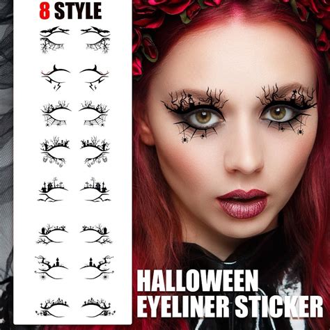 eye shadow tattoo temporary tattoos sticker women halloween party eye makeup stickers face
