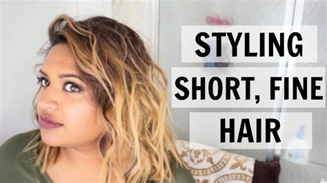 How To Style Short Fine Hair Messy Curls Youtube