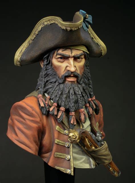 Famous Pirates It Is Blackbeard This Is A Young Miniature Bust Of