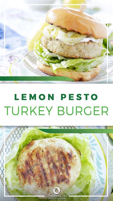 A Lemon Pesto Turkey Burger Is Delicious Hot Off The Grill Recipes