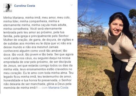 Mensagem De Irmã De Mariana Sarney Esposa Do Assassino Emociona As