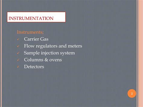 Ppt Instrumentation And Applications Of Gas Chromatography Powerpoint