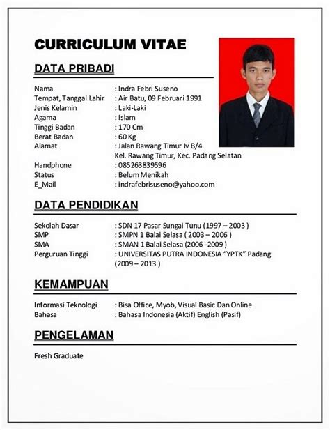 37 Download Template Cv Kreatif Fresh Graduate Desain Cvmu