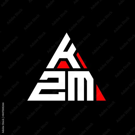 Kzm Triangle Letter Logo Design With Triangle Shape Kzm Triangle Logo Design Monogram Kzm