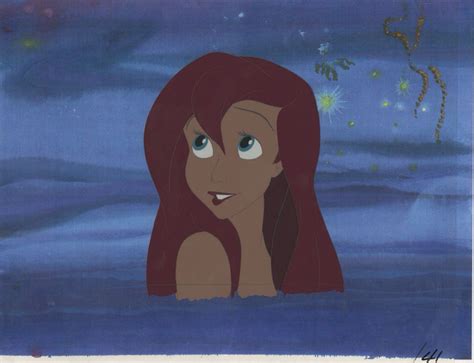 Production Cel Featuring Ariel From The Little Mermaid Little Mermaid
